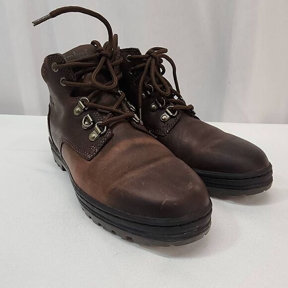 Timberland Size 8.5 Brown Leather Lace Up Hiking Trail Women's Boots Z - Picture 1 of 10